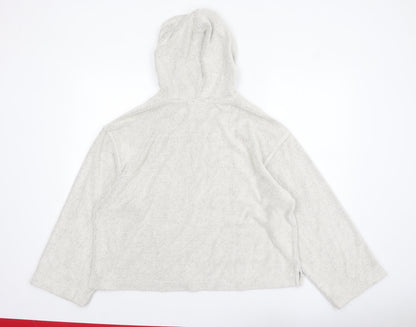 Womens UK Size M Weekday Beige Pullover Hoodie