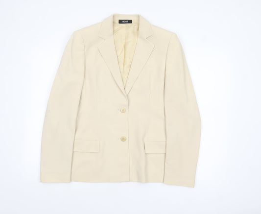 Womens UK Size 14 HUGO BOSS Regular Beige Blazer