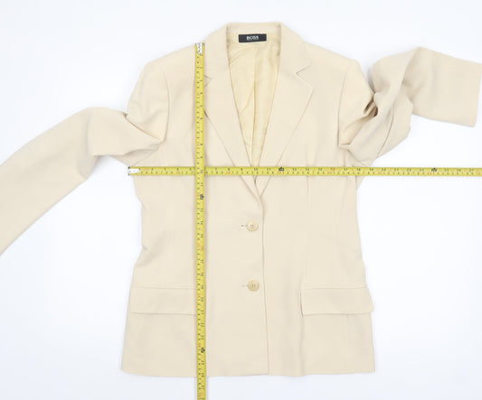 Womens UK Size 14 HUGO BOSS Regular Beige Blazer