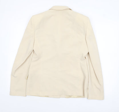 Womens UK Size 14 HUGO BOSS Regular Beige Blazer