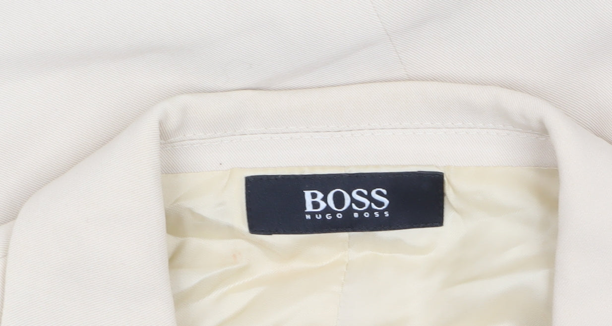 Womens UK Size 14 HUGO BOSS Regular Beige Blazer