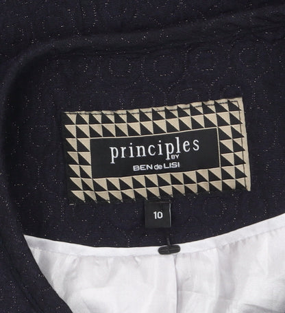 Womens UK Size 10 Principles by Ben de Lisi Black Biker Coat