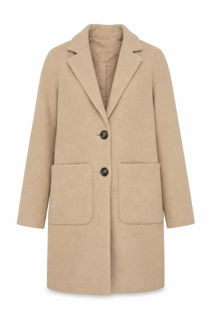 Womens UK Size 6 New Look Beige Overcoat