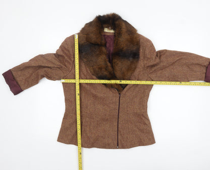 Womens UK Size 14 D’Errico Brown Overcoat