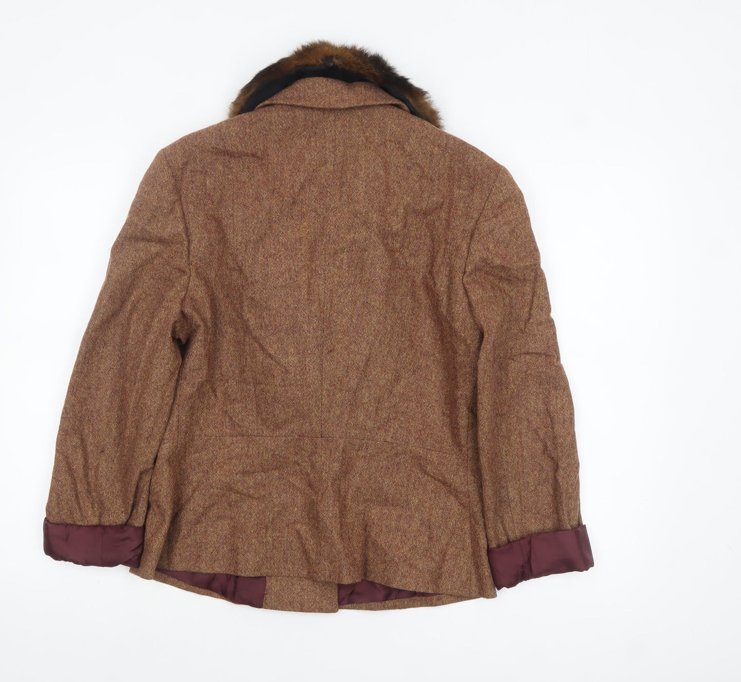 Womens UK Size 14 D’Errico Brown Overcoat