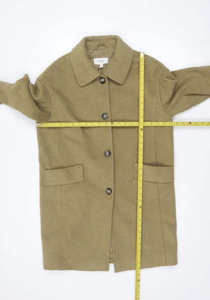 Womens UK Size 10 Marks and Spencer Beige Overcoat