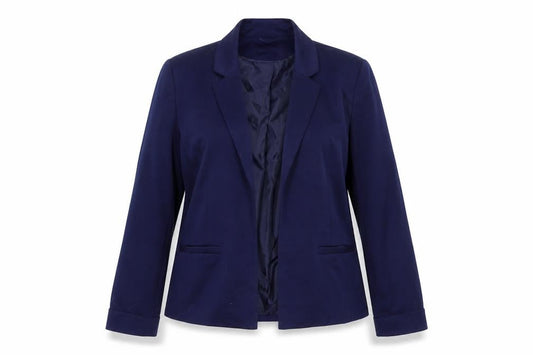 Front view of Miss Selfridge Women's Blue Suit Jacket UK 12 Single-Breasted Blazer
