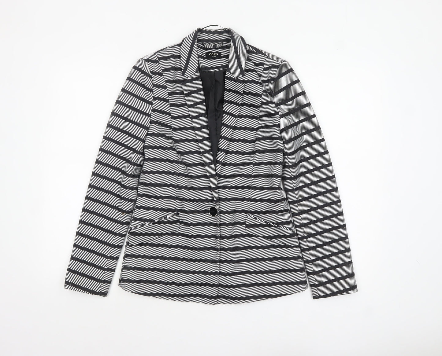 Womens UK Size 8 Oasis Regular Black Blazer