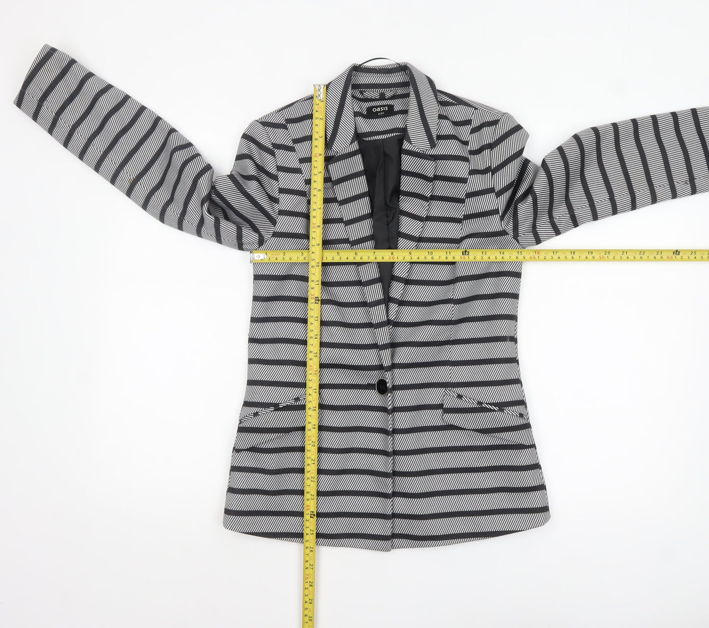 Womens UK Size 8 Oasis Regular Black Blazer