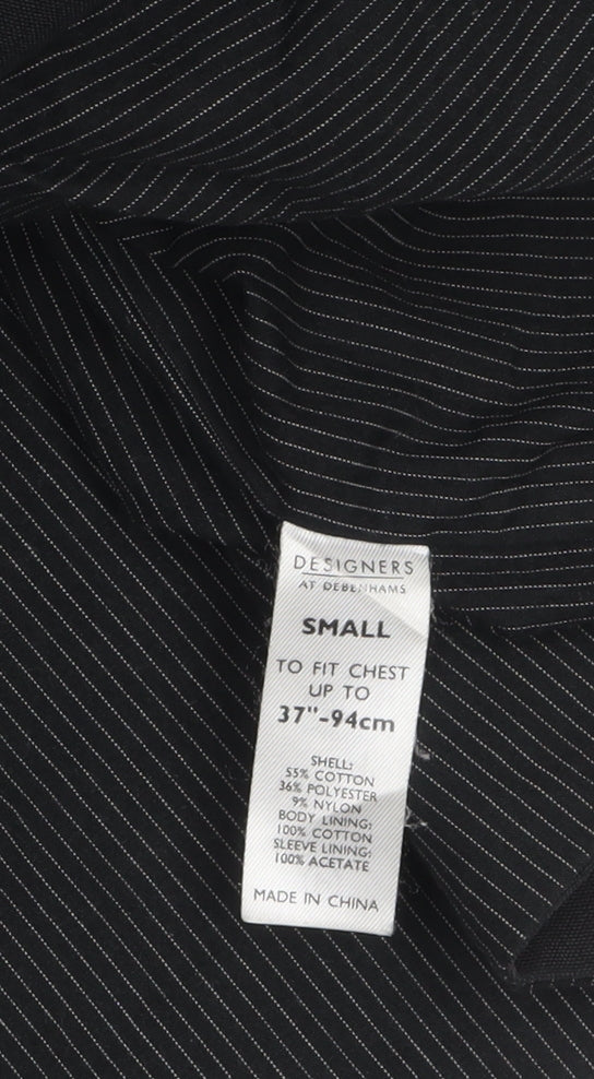 Mens UK Size S Jasper Conran Black Basic Jacket