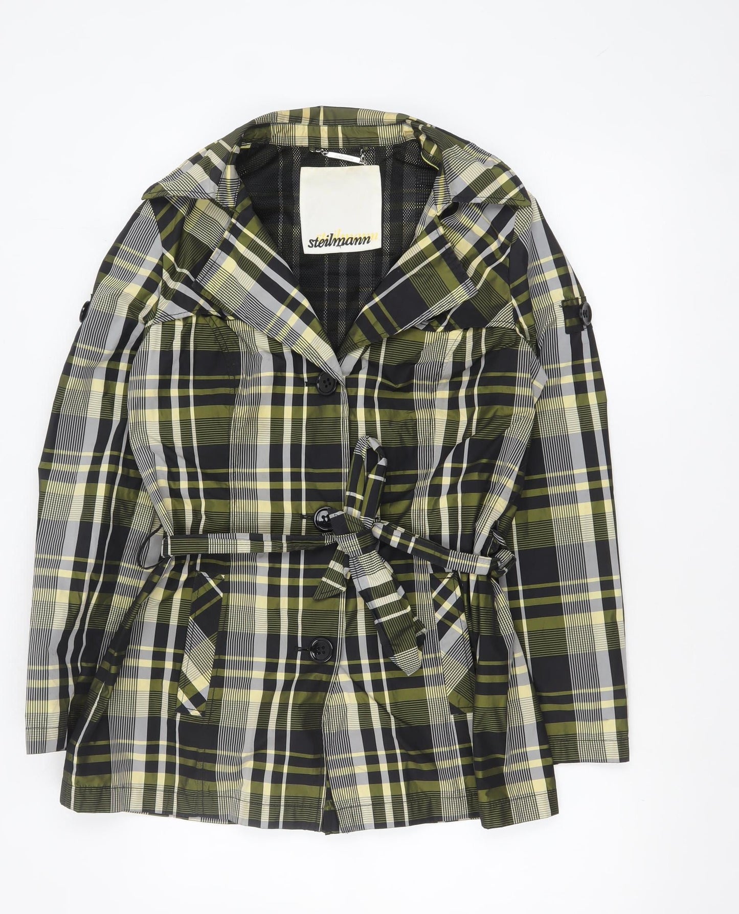 Womens UK Size 14 Steilmann Green Trench Coat