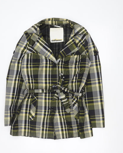 Womens UK Size 14 Steilmann Green Trench Coat