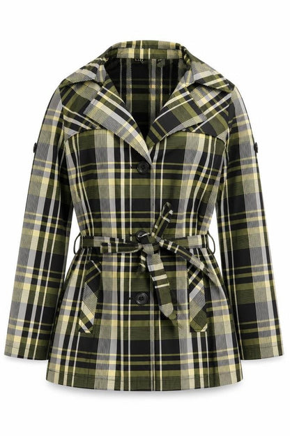 Womens UK Size 14 Steilmann Green Trench Coat