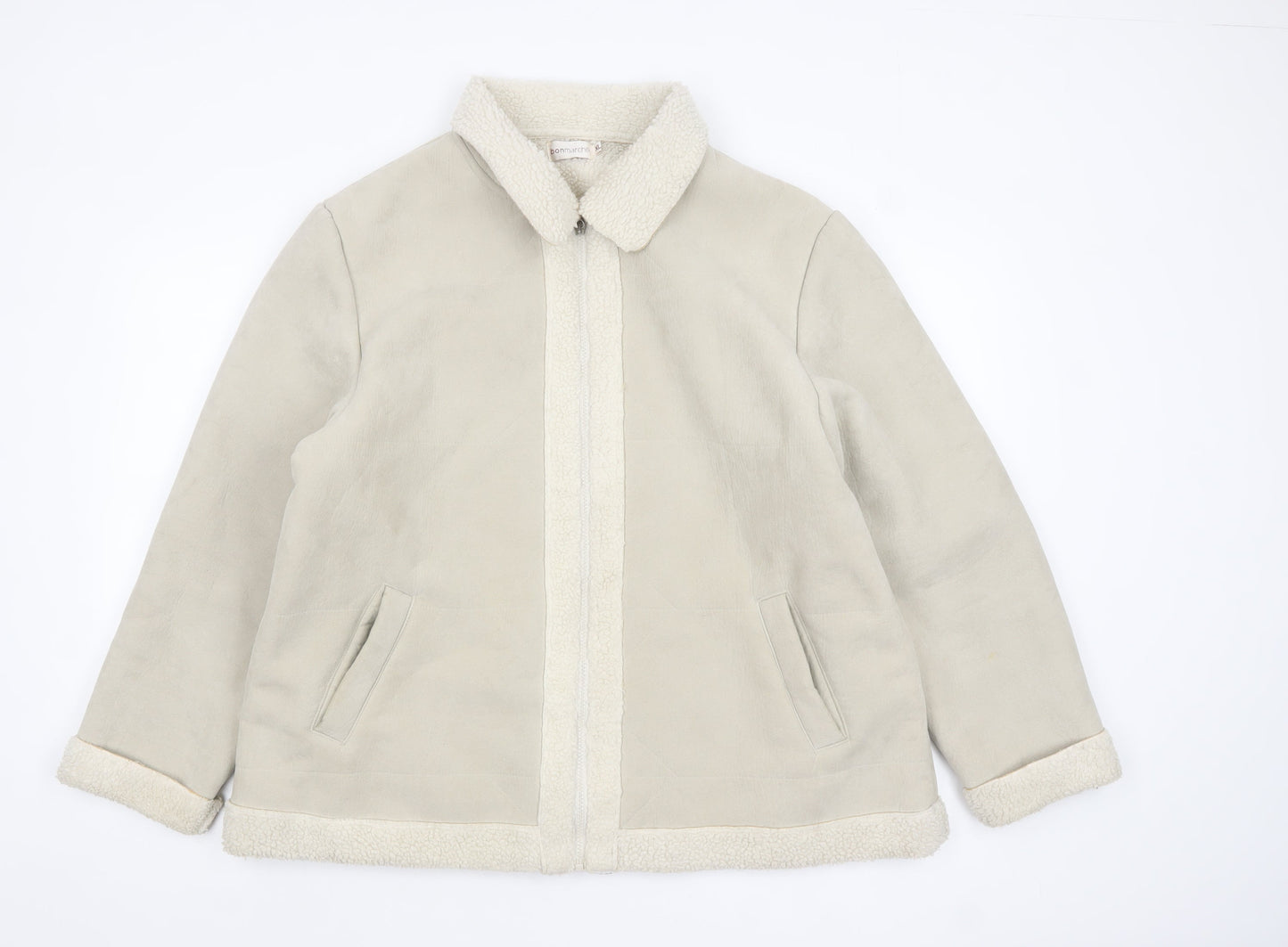 Womens UK Size XL Bonmarché Beige Basic Jacket