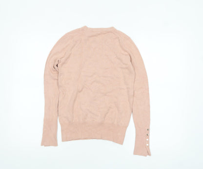 Womens UK Size 10 Zara Beige Pullover Jumper