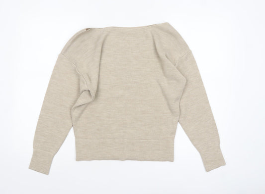 Womens UK Size 10 THE ROCKN REV Beige Pullover Jumper