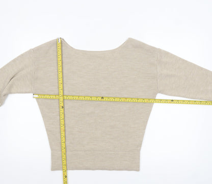 Womens UK Size 10 THE ROCKN REV Beige Pullover Jumper