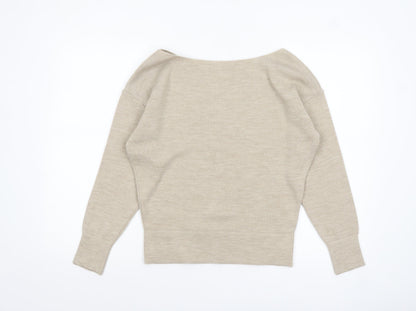 Womens UK Size 10 THE ROCKN REV Beige Pullover Jumper