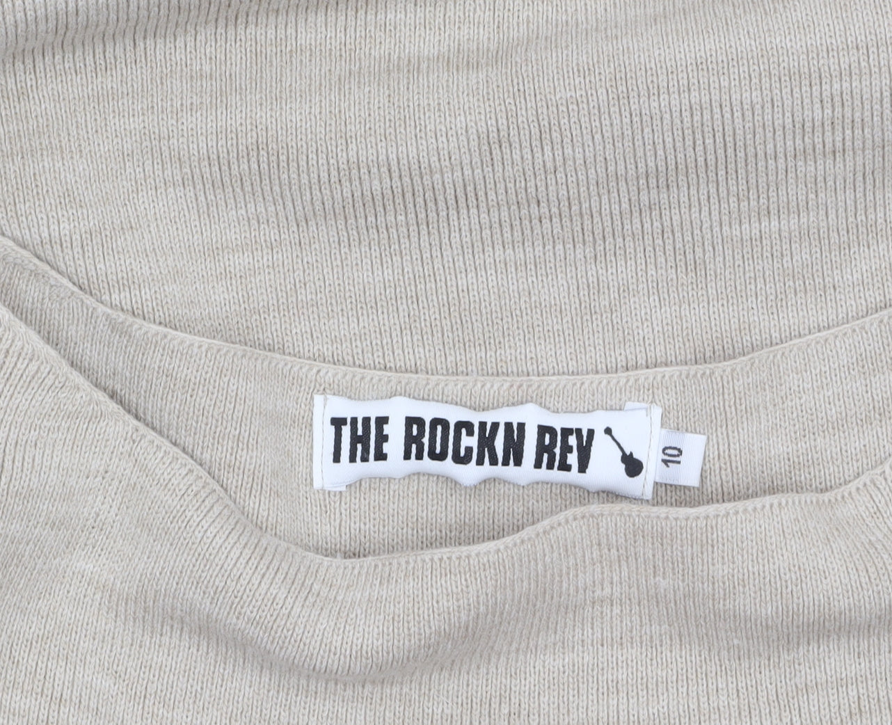 Womens UK Size 10 THE ROCKN REV Beige Pullover Jumper