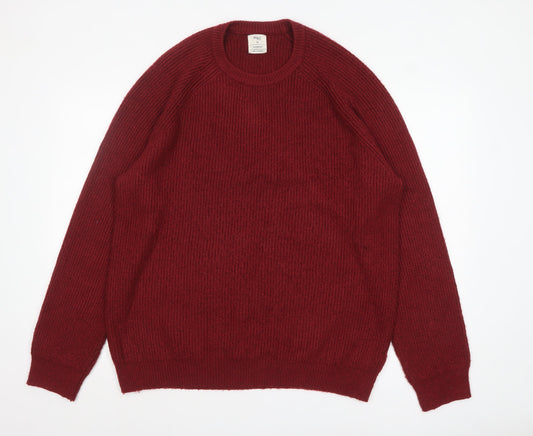 Mens UK Size XL Marks and Spencer Red Pullover Jumper