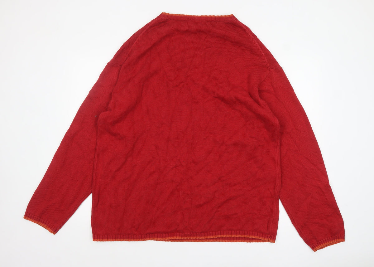 Mens UK Size L Principles Red Pullover Jumper