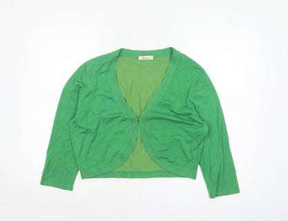 Womens UK Size L Precis Green Cardigan Jumper