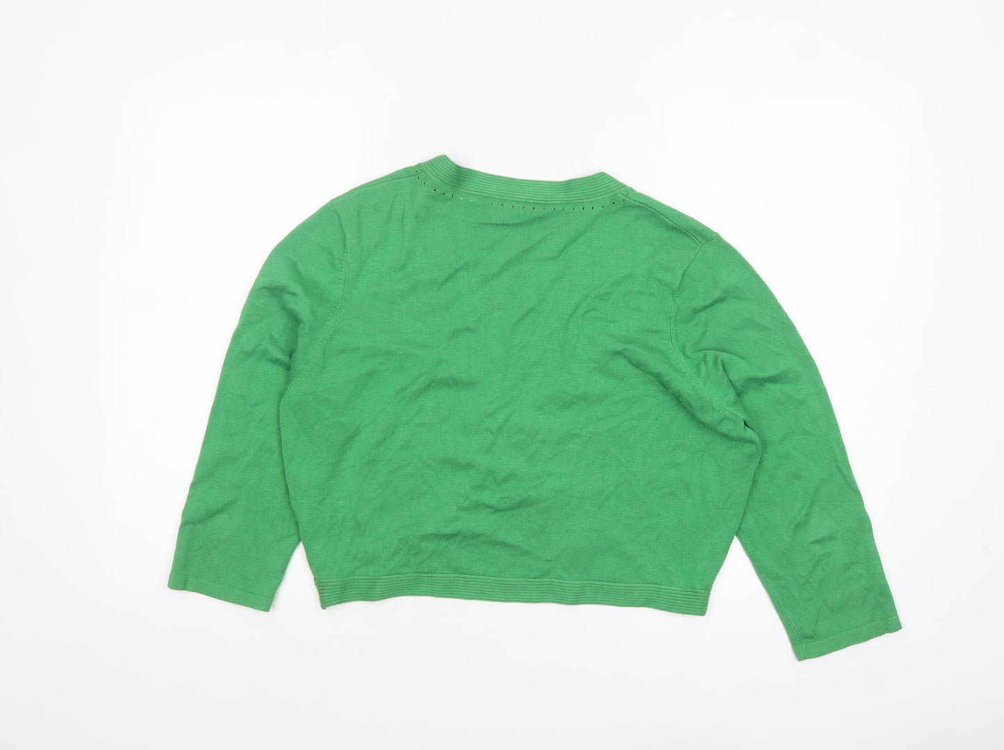 Womens UK Size L Precis Green Cardigan Jumper