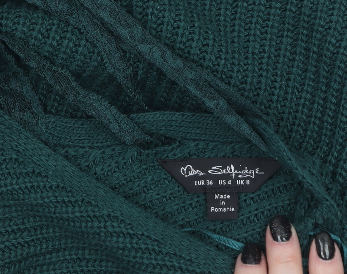 Womens UK Size 8 Miss Selfridge Green Pullover Jumper