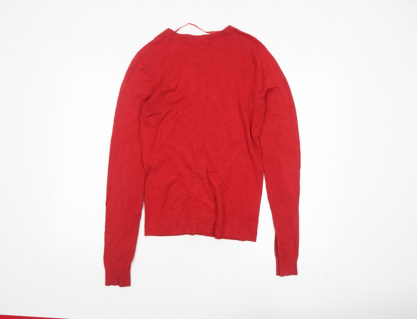 Womens UK Size XS Long Tall Sally Red Cardigan Jumper