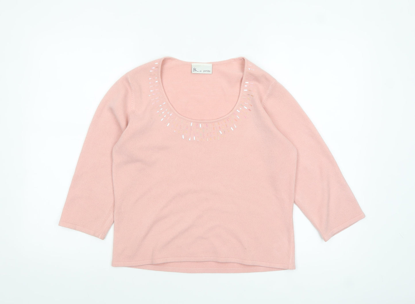 Womens UK Size 14 BHS Pink Pullover Jumper