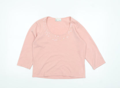 Womens UK Size 14 BHS Pink Pullover Jumper