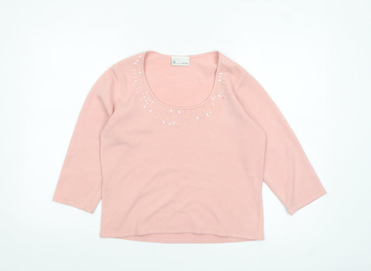 Womens UK Size 14 BHS Pink Pullover Jumper