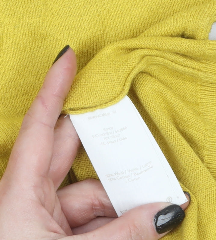 Womens UK Size M Boden Yellow Pullover Jumper