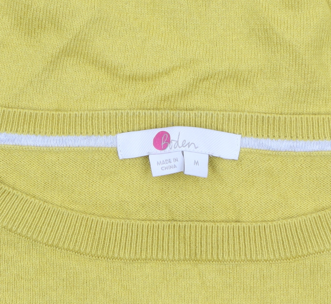 Womens UK Size M Boden Yellow Pullover Jumper
