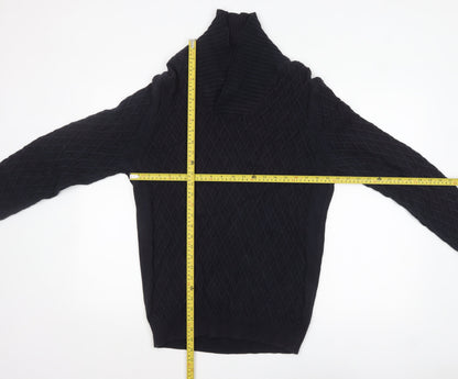 Mens UK Size L Massimo Dutti Black Pullover Jumper