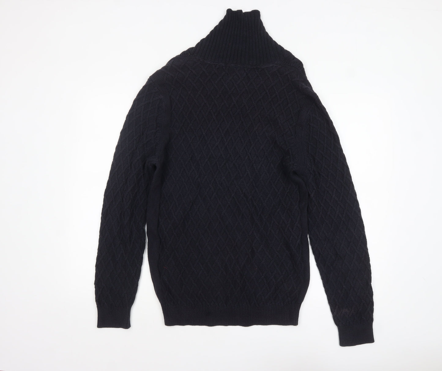 Mens UK Size L Massimo Dutti Black Pullover Jumper