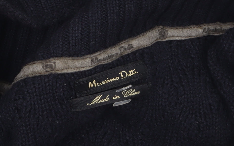 Mens UK Size L Massimo Dutti Black Pullover Jumper