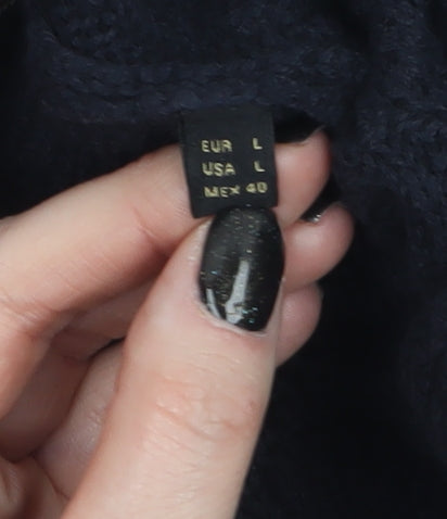 Mens UK Size L Massimo Dutti Black Pullover Jumper