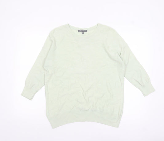 Laura Ashley Women Green Size 10 Crew Neck Lightweight Pullover Jumper