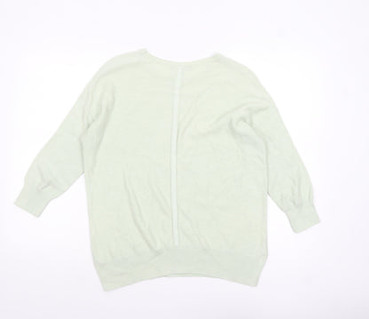 Laura Ashley Women Green Size 10 Crew Neck Lightweight Pullover Jumper