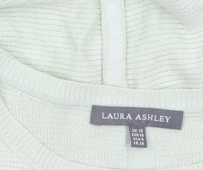 Laura Ashley Women Green Size 10 Crew Neck Lightweight Pullover Jumper