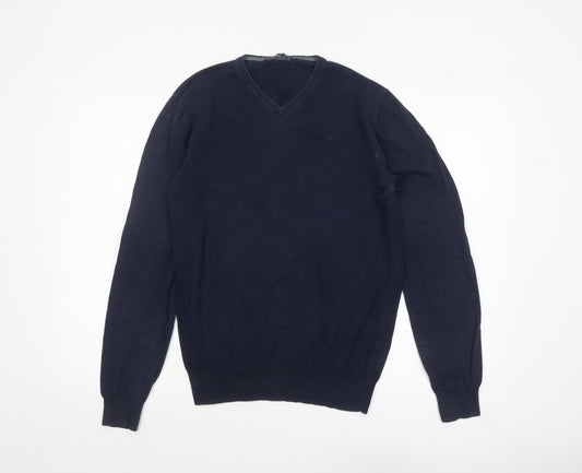Mens UK Size S Crew Clothing Company Blue Pullover Jumper