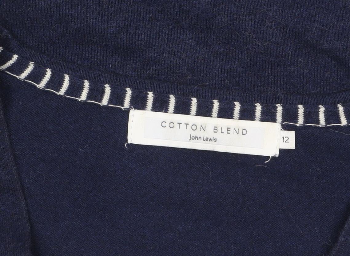 Womens UK Size 12 John Lewis Blue Pullover Jumper