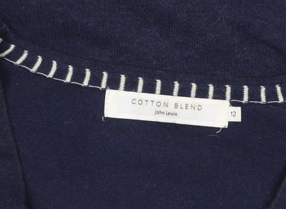 Womens UK Size 12 John Lewis Blue Pullover Jumper
