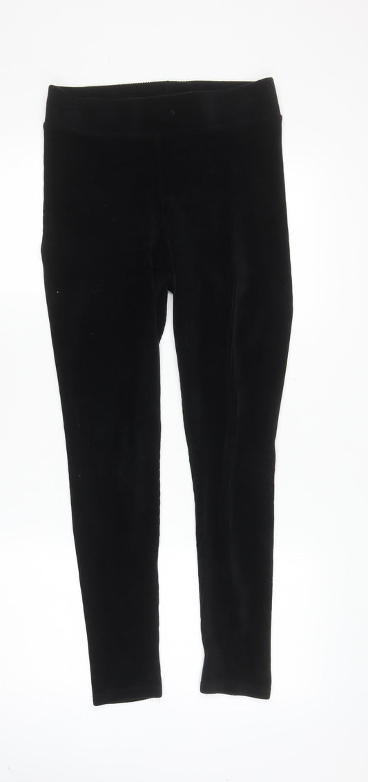 Nutmeg Womens Black Corduroy Stretch Leggings Size 8