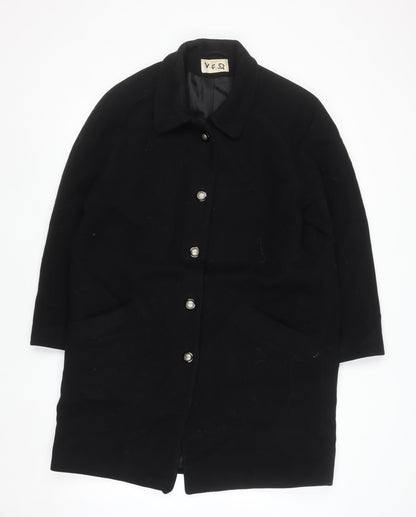 Womens UK Size 12 Eastex Black Overcoat
