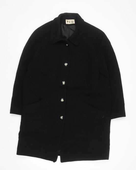 Womens UK Size 12 Eastex Black Overcoat