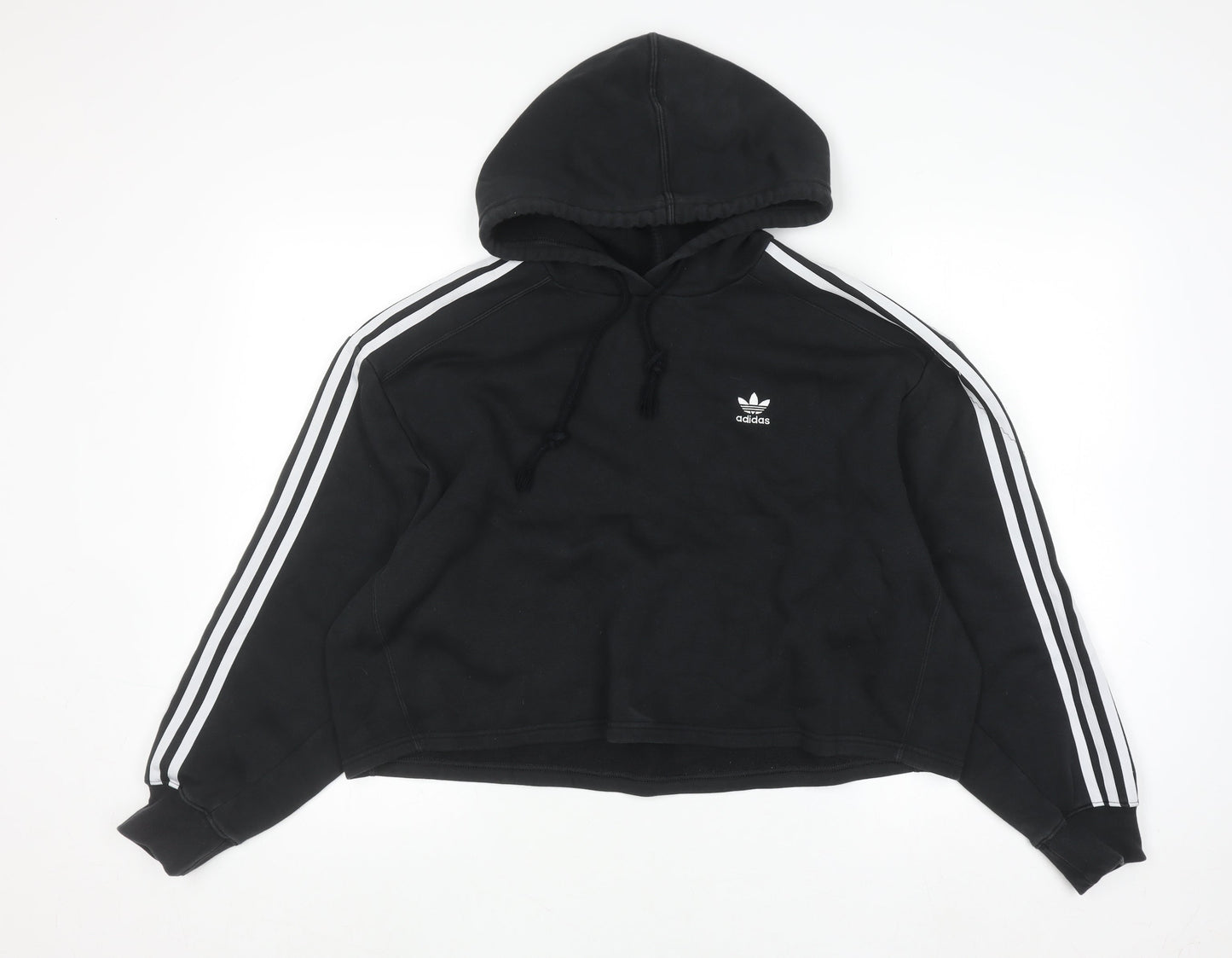 Womens UK Size 10 adidas Black Pullover Hoodie