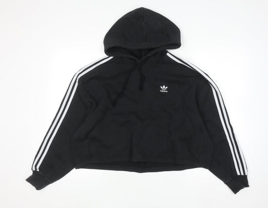 Womens UK Size 10 adidas Black Pullover Hoodie