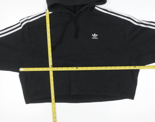 Womens UK Size 10 adidas Black Pullover Hoodie